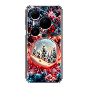 Силиконовый чехол на Huawei Pura 80 Pro, 80 Pro Plus с принтом Новый год