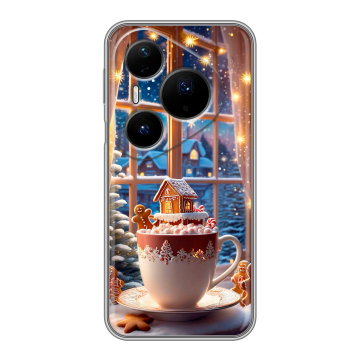 Силиконовый чехол на Huawei Pura 80 Pro, 80 Pro Plus с принтом Новый год