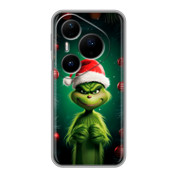 Силиконовый чехол на Huawei Pura 80 Pro, 80 Pro Plus с принтом Гринч Новый год Рождество