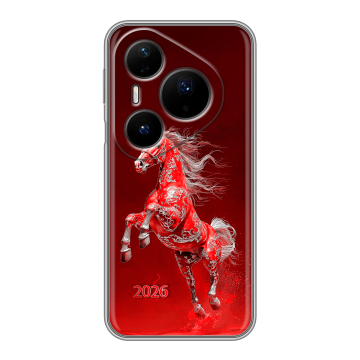 Силиконовый чехол на Huawei Pura 80 Pro, 80 Pro Plus с принтом Новый год