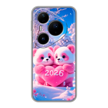 Силиконовый чехол на Huawei Pura 80 Pro, 80 Pro Plus с принтом Новый год