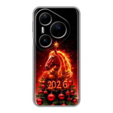 Силиконовый чехол на Huawei Pura 80 Pro, 80 Pro Plus с принтом Новый год