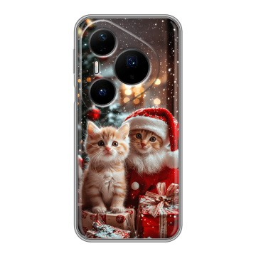 Силиконовый чехол на Huawei Pura 80 Pro, 80 Pro Plus с принтом Новый год