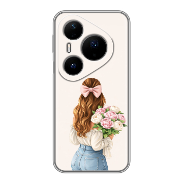 Силиконовый чехол на Huawei Pura 80 Pro, 80 Pro Plus с принтом женский Силиконовый чехол на Huawei Pura 80 Pro, 80 Pro Plus с принтом женский