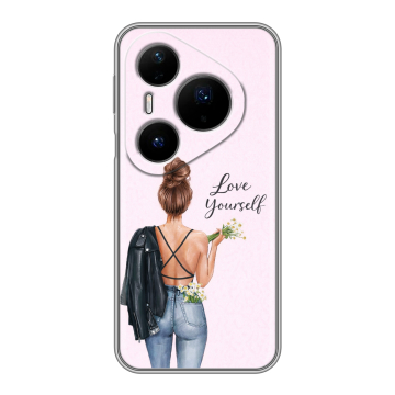 Силиконовый чехол на Huawei Pura 80 Pro, 80 Pro Plus с принтом женский Силиконовый чехол на Huawei Pura 80 Pro, 80 Pro Plus с принтом женский