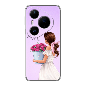 Силиконовый чехол на Huawei Pura 80 Pro, 80 Pro Plus с принтом женский Силиконовый чехол на Huawei Pura 80 Pro, 80 Pro Plus с принтом женский