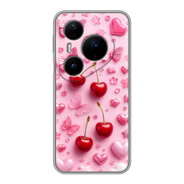 Силиконовый чехол на Huawei Pura 80 Pro, 80 Pro Plus с принтом для девочек