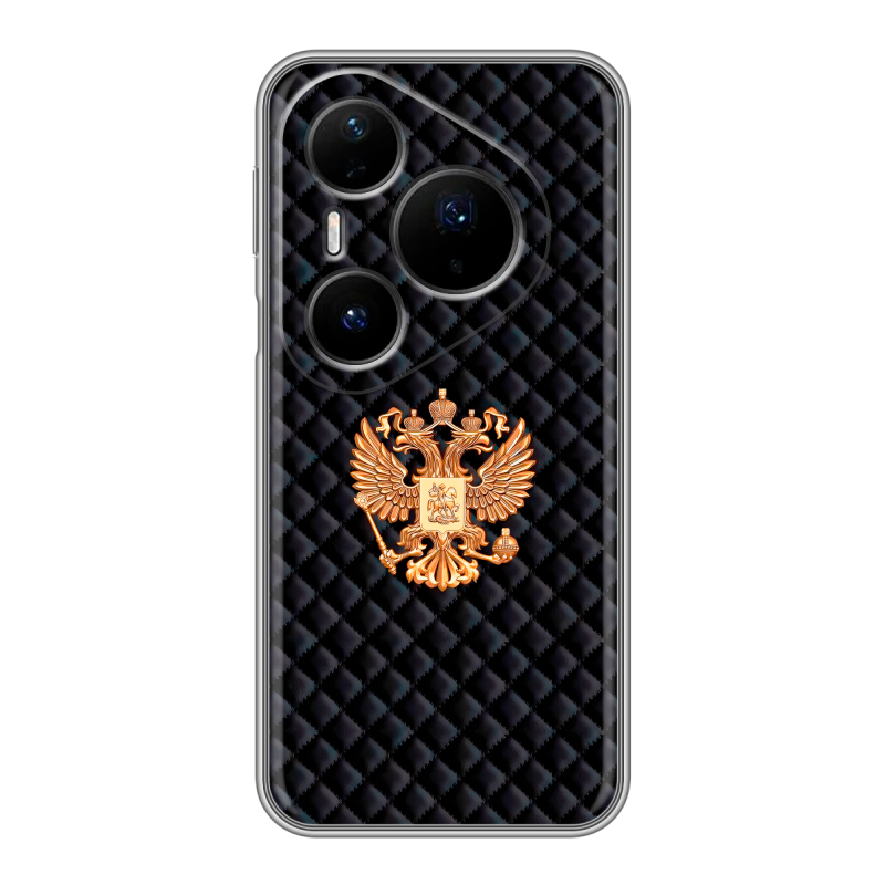 Силиконовый чехол на Huawei Pura 80 Pro, 80 Pro Plus с принтом Герб России принт Силиконовый чехол на Huawei Pura 80 Pro, 80 Pro Plus с принтом Герб России принт