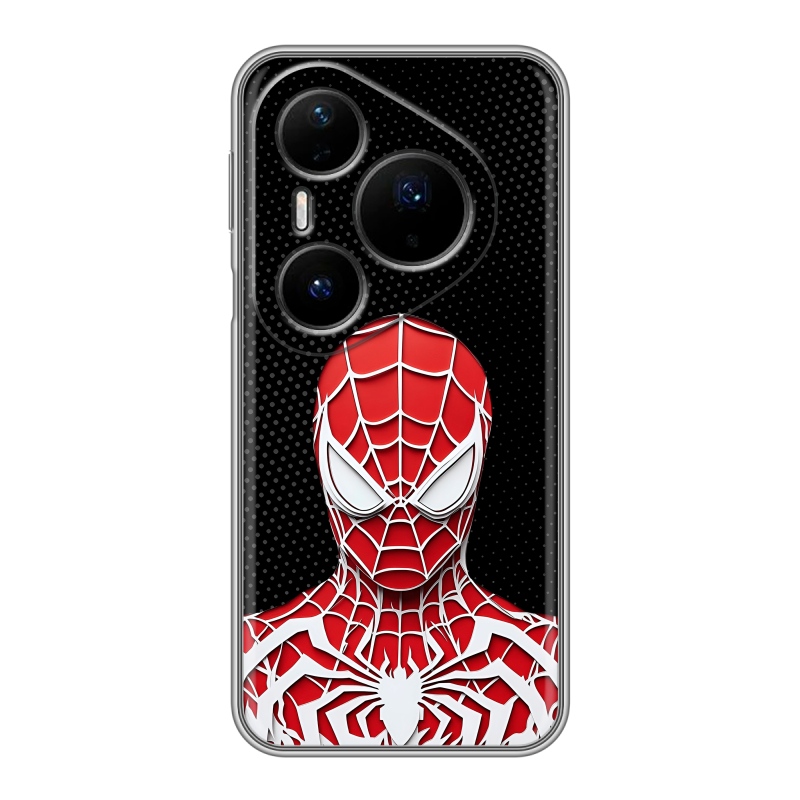 Силиконовый чехол на Huawei Pura 80 Pro, 80 Pro Plus с принтом человек паук spiderman Силиконовый чехол на Huawei Pura 80 Pro, 80 Pro Plus с принтом человек паук spiderman