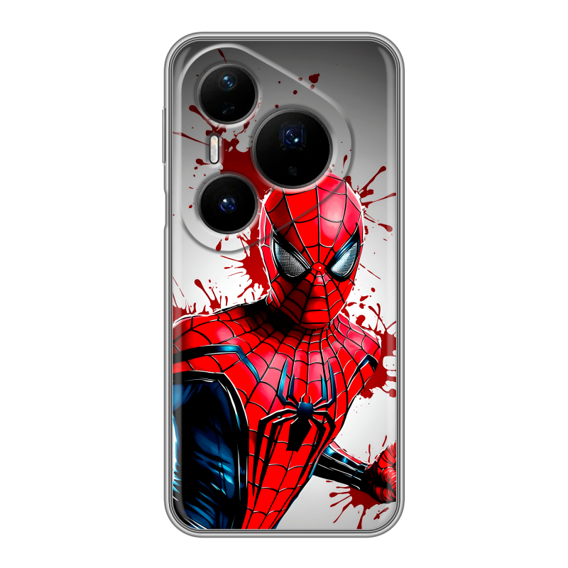 Силиконовый чехол на Huawei Pura 80 Pro, 80 Pro Plus с принтом Spiderman Человек паук Силиконовый чехол на Huawei Pura 80 Pro, 80 Pro Plus с принтом Spiderman Человек паук