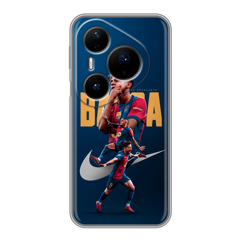 Силиконовый чехол на Huawei Pura 80 Pro, 80 Pro Plus с принтом Барселона Barca Yamal Силиконовый чехол на Huawei Pura 80 Pro, 80 Pro Plus с принтом Барселона Barca Yamal