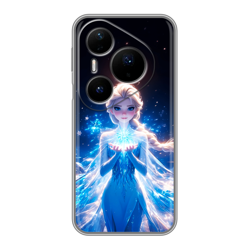 Силиконовый чехол на Huawei Pura 80 Pro, 80 Pro Plus с принтом Холодное сердце Frozen Силиконовый чехол на Huawei Pura 80 Pro, 80 Pro Plus с принтом Холодное сердце Frozen