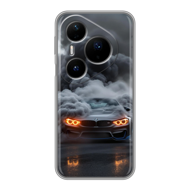 Силиконовый чехол на Huawei Pura 80 Pro, 80 Pro Plus с принтом BMW БМВ Силиконовый чехол на Huawei Pura 80 Pro, 80 Pro Plus с принтом BMW БМВ