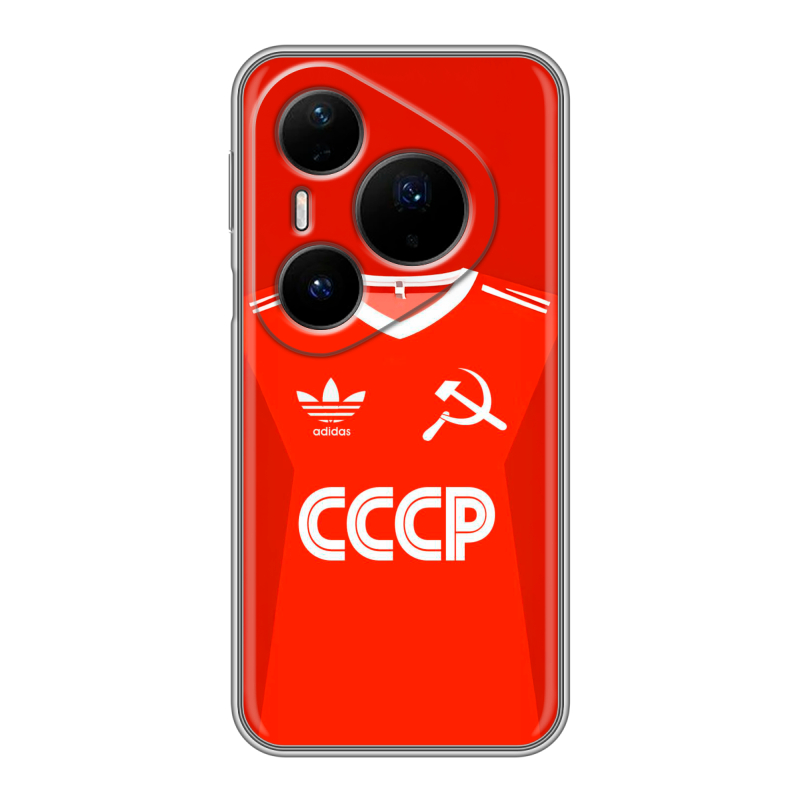 Силиконовый чехол на Huawei Pura 80 Pro, 80 Pro Plus с принтом Флаг Герб СССР Силиконовый чехол на Huawei Pura 80 Pro, 80 Pro Plus с принтом Флаг Герб СССР