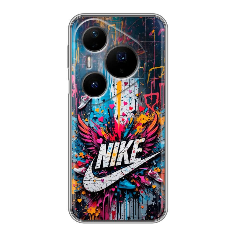 Силиконовый чехол на Huawei Pura 80 Pro, 80 Pro Plus с принтом Nike Найк Силиконовый чехол на Huawei Pura 80 Pro, 80 Pro Plus с принтом Nike Найк