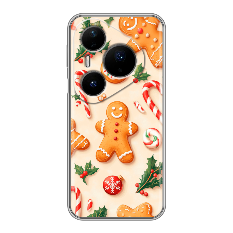 Силиконовый чехол на Huawei Pura 80 Pro, 80 Pro Plus с принтом Новый год Силиконовый чехол на Huawei Pura 80 Pro, 80 Pro Plus с принтом Новый год