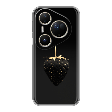 Силиконовый чехол на Huawei Pura 80 Ultra с принтом Черная клубника