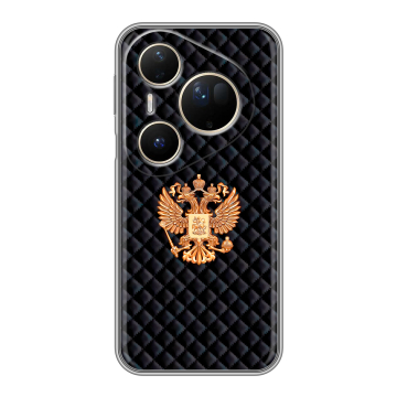 Силиконовый чехол на Huawei Pura 80 Ultra с принтом Герб России принт