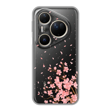 Силиконовый чехол на Huawei Pura 80 Ultra с принтом Ветка сакуры