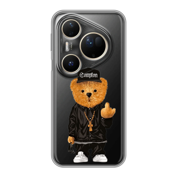 Силиконовый чехол на Huawei Pura 80 Ultra с принтом Мишка