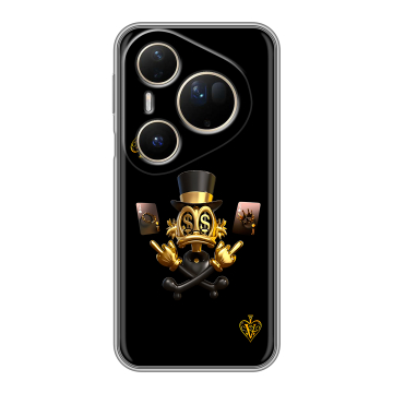 Силиконовый чехол на Huawei Pura 80 Ultra с принтом Золотой скрудж макдак