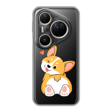 Силиконовый чехол на Huawei Pura 80 Ultra с принтом Корги
