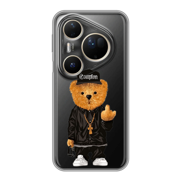 Силиконовый чехол на Huawei Pura 80 Ultra с принтом Плюшевый медведь