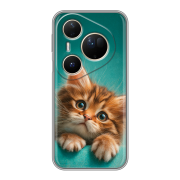 Силиконовый чехол на Huawei Pura 80 Ultra с принтом котенок