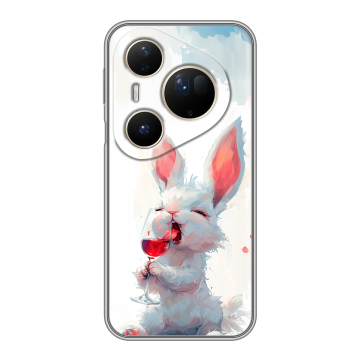 Силиконовый чехол на Huawei Pura 80 Ultra с принтом кролик зайчик