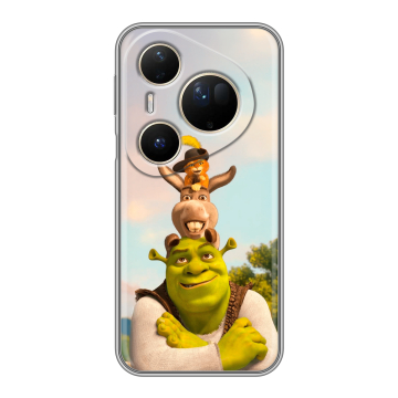 Силиконовый чехол на Huawei Pura 80 Ultra с принтом Шрек Shrek