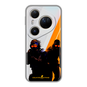 Силиконовый чехол на Huawei Pura 80 Ultra с принтом Контер страйк Counter strike