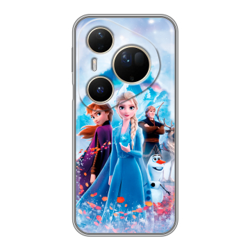 Силиконовый чехол на Huawei Pura 80 Ultra с принтом Холодное сердце Frozen