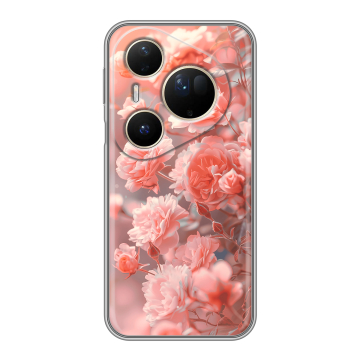 Силиконовый чехол на Huawei Pura 80 Ultra с принтом Розы цветы
