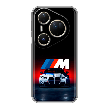 Силиконовый чехол на Huawei Pura 80 Ultra с принтом БМВ BMW