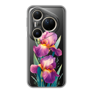 Силиконовый чехол на Huawei Pura 80 Ultra с принтом Цветы орхидеи