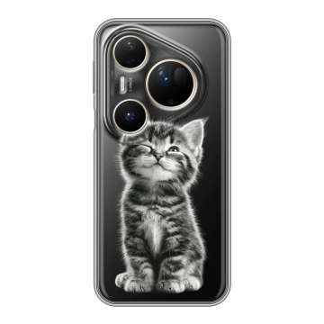 Силиконовый чехол на Huawei Pura 80 Ultra с принтом Котенок
