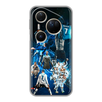 Силиконовый чехол на Huawei Pura 80 Ultra с принтом Реал Роналдо
