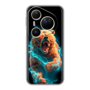Силиконовый чехол на Huawei Pura 80 Ultra с принтом Медведь