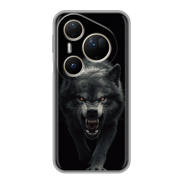 Силиконовый чехол на Huawei Pura 80 Ultra с принтом Волк