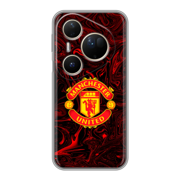 Силиконовый чехол на Huawei Pura 80 Ultra с принтом Manchester United
