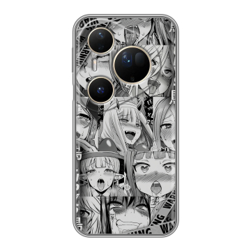 Силиконовый чехол на Huawei Pura 80 Ultra с принтом Ahegao Ахегао Аниме