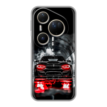 Силиконовый чехол на Huawei Pura 80 Ultra с принтом BMW БМВ