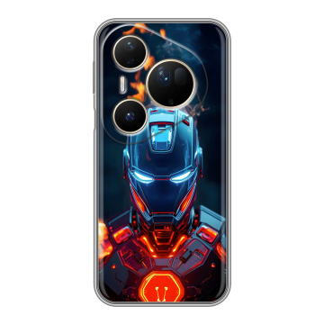 Силиконовый чехол на Huawei Pura 80 Ultra с принтом IronMan Железный человек