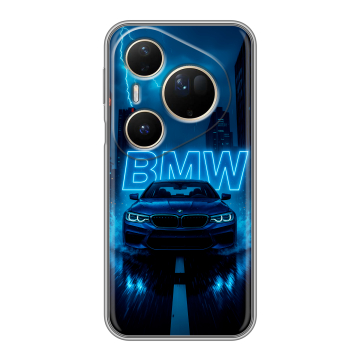 Силиконовый чехол на Huawei Pura 80 Ultra с принтом BMW БМВ