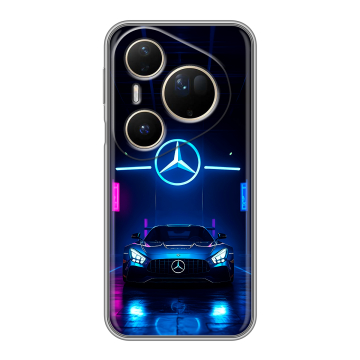 Силиконовый чехол на Huawei Pura 80 Ultra с принтом Mercedes Мерседес