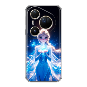 Силиконовый чехол на Huawei Pura 80 Ultra с принтом Холодное сердце Frozen