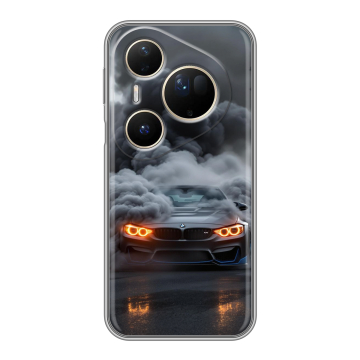 Силиконовый чехол на Huawei Pura 80 Ultra с принтом BMW БМВ