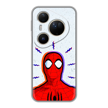 Силиконовый чехол на Huawei Pura 80 Ultra с принтом Spiderman Человек паук