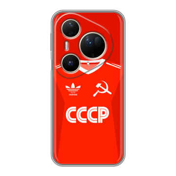 Силиконовый чехол на Huawei Pura 80 Ultra с принтом Флаг Герб СССР