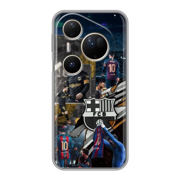 Силиконовый чехол на Huawei Pura 80 Ultra с принтом Messi Barcelona